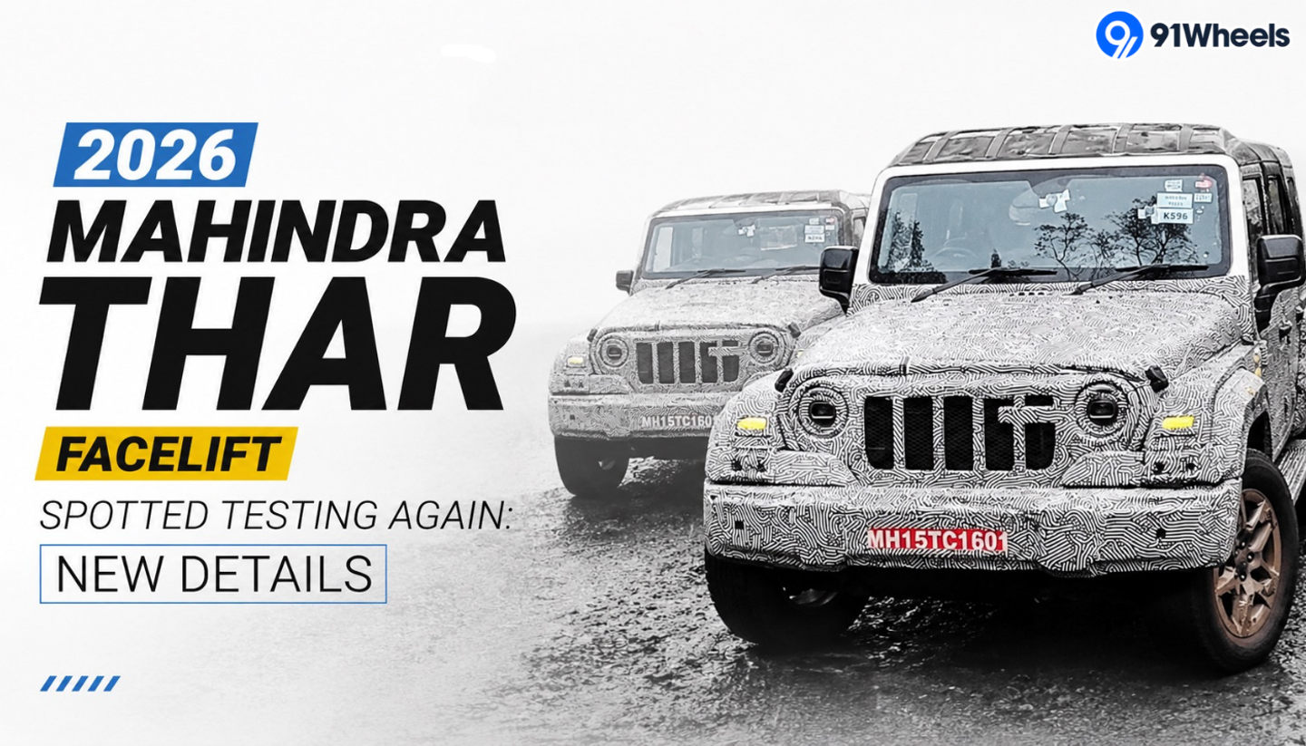 2026 Mahindra Thar Facelift Spotted Testing Again: New Details 
